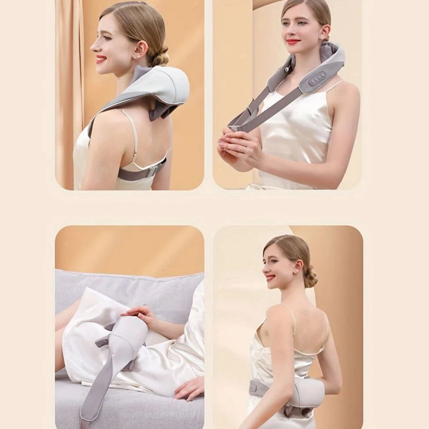 Massageador de Pescoço Inteligente Sem Fio – Alívio Instantâneo com Compressão Profissional