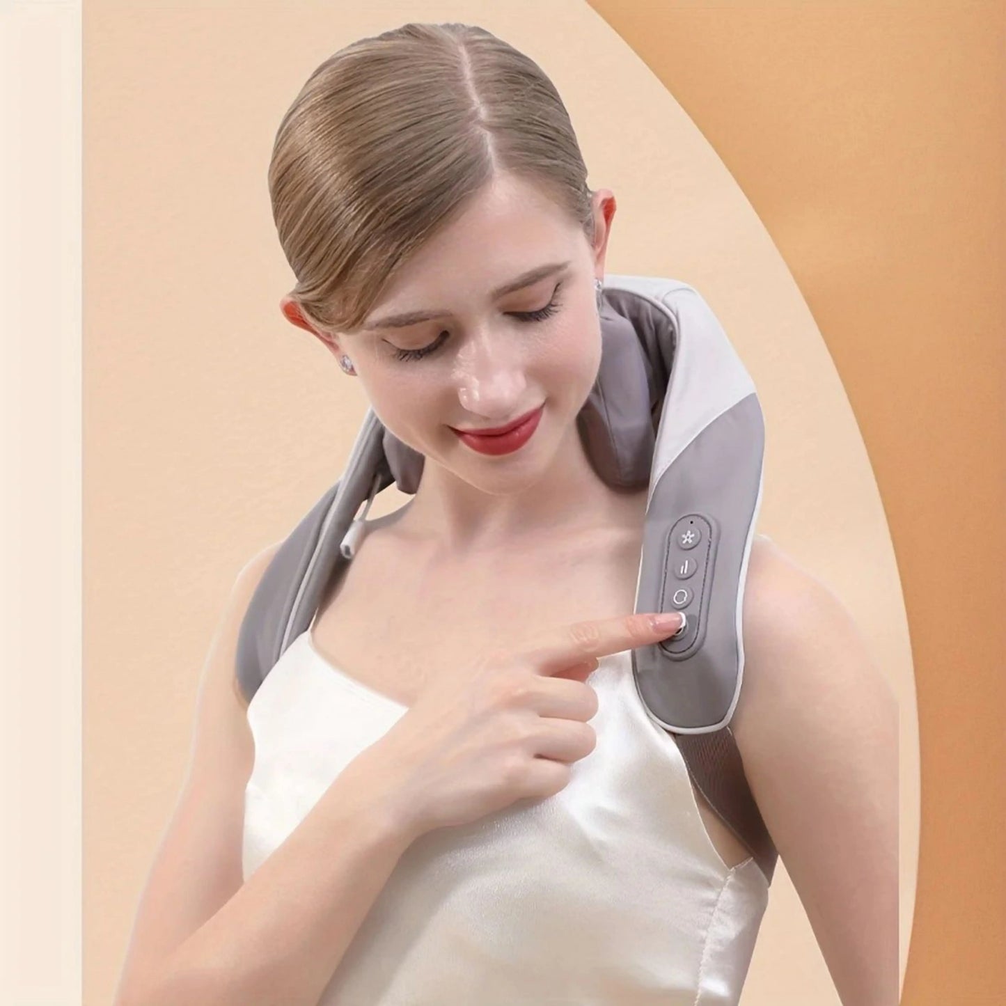 Massageador de Pescoço Inteligente Sem Fio – Alívio Instantâneo com Compressão Profissional