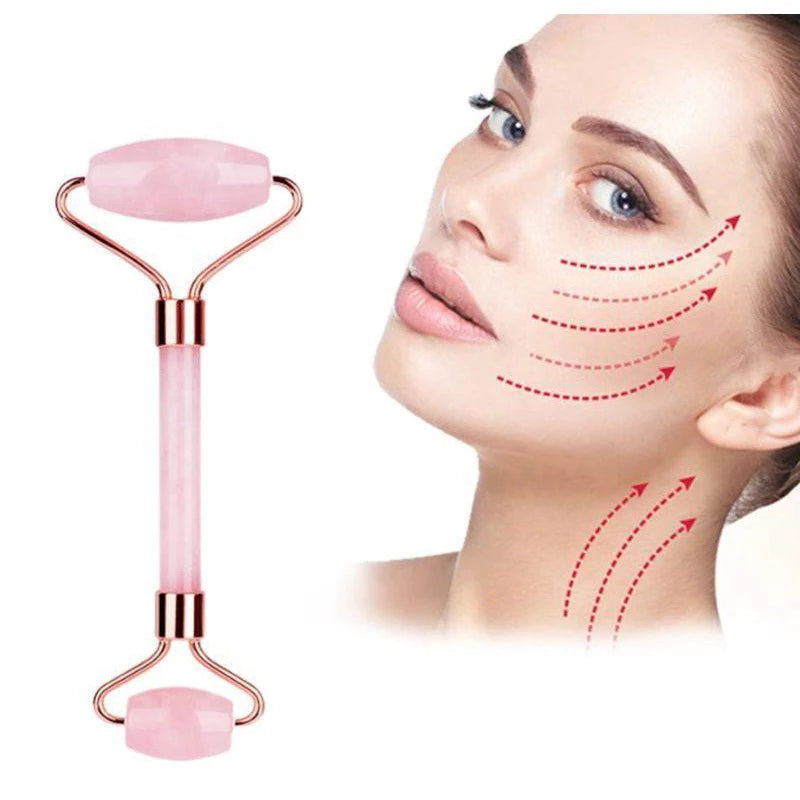 Rolo de Jade Natural Massageador Facial – Anti Estresse e Rejuvenescedor