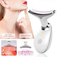Massageador Facial Portátil com Luz LED 3 Cores – Reduz Rugas e Estimula Colágeno