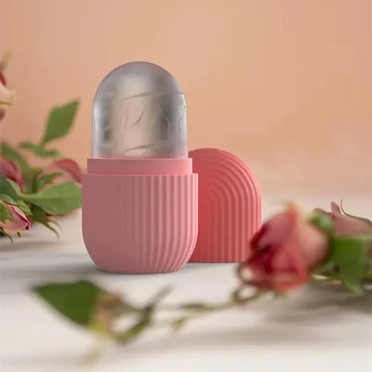 Ice Glow – Massageador Facial de Gelo em Silicone para Poros e Linhas Finas